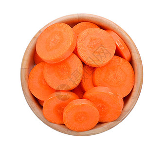 木碗中胡萝卜片白色黄色萝卜橙子食物烹饪圆形圆圈团体蔬菜图片