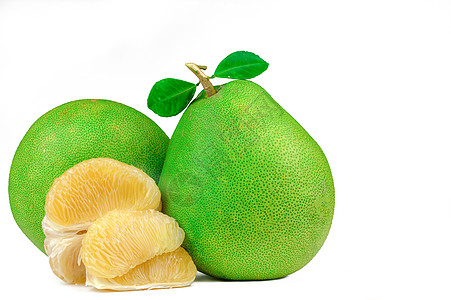 没有种子的柚子果肉在白色背景下分离 泰国柚子 维生素 C 和钾的天然来源 延缓衰老的健康食品 食物药物相互作用 柑橘类水果农业工图片
