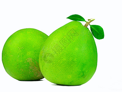 两个柚子的叶子在白色背景下被隔离 热带水果 维生素 C 和钾的天然来源 延缓衰老的健康食品 食物药物相互作用 柑橘类水果 绿色水图片
