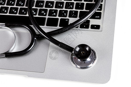 键盘上的立體镜数据保健电子产品药品医师护士工具医院技术诊断图片