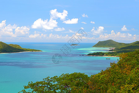 在泰国的桑马森岛 春伯里 天上的蓝海景图片