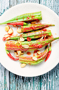 秋花的蔬菜菜盘手指情调植物热带盒子食物素食异国厨房饮食图片