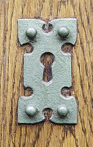 旧金属锁房子秘密概念照明密码解决方案入口安全钥匙棕色图片