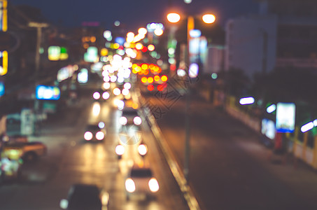 灯光城市夜路 街上汽车交通运动紧迫感生活环境通勤者亮度背景速度汽油车道图片