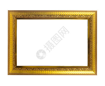 金框隔离正方形边界金子奢华框架雕刻摄影工作室画廊博物馆图片
