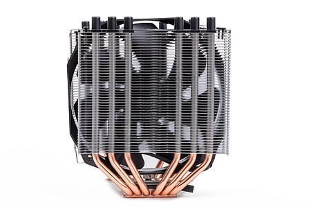 CPU 冷却器 白色有热气管冷却电气空气散热器电缆金属处理器技术力量电子产品图片