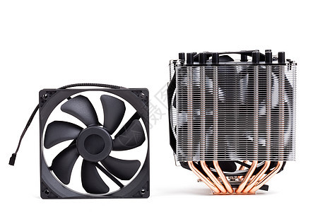 CPU 冷却器 白色有热气管电缆力量电脑空气单元技术散热器电子产品呼吸机硬件图片
