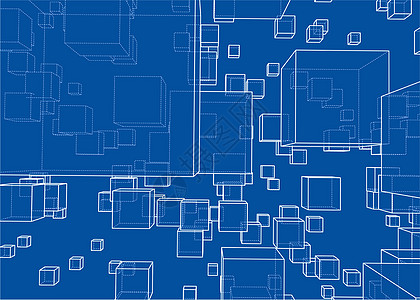 抽象框背景立方体网络草图小册子推介会盒子墙纸3d商业技术图片