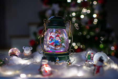 圣诞装饰 雪穹顶 带桌装饰的地球雪人雪花玩具季节新年风格礼物传统壁炉喜悦图片