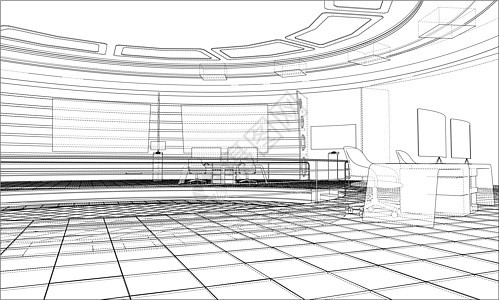 3D 轮廓内部  3d 它制作图案建筑师商业监视器地面店铺电脑建造设计师公寓草图图片