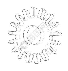 3D齿轮  3d 它制作图案机器力学圆圈机械传动圆形工业工程装置线条图片