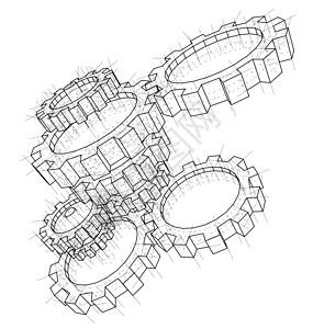 3D 齿轮  3d 它制作图案草稿绘画艺术装置商业纽带车轮草图工业车辆图片