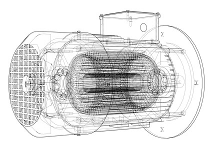 电动机草图  3d 它制作图案转子机器交流工厂电气齿轮维修机械绘画发电机图片