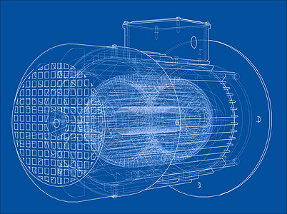 电动机草图  3d 它制作图案机器技术交流工厂力量维修工程齿轮绘画发电机图片