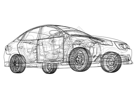 概念车  3d 它制作图案框架数字化绘画车辆运输技术家用车货物汽车跑车图片