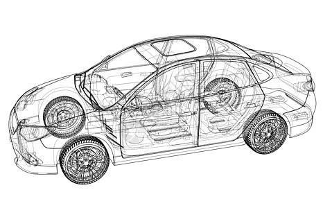 汽车  画概念车  3d 它制作图案车轮草图数字化汽车绘画框架技术车辆草稿驾驶背景