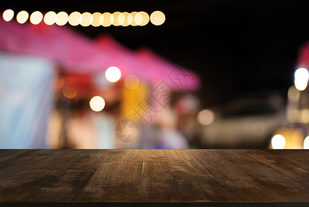 空木制桌 在抽象模糊的CO背景前咖啡甲板厨房食物木头柜台店铺公园餐厅展示图片