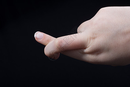 交叉手指代表迷信的运气或谎言手势标识诚实横向说谎者彩票说谎谬误图片