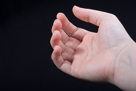 人手的五根手指部分可见于目光数字皮肤指甲棕榈个性化拇指问候语食指倒数手臂背景图片