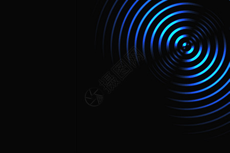 浅蓝色圆圈振荡抽象背景图片