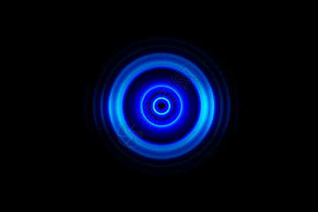 具有声波振动背景的黑色蓝环抽象暗蓝环图片