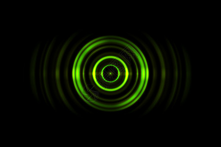声波震动绿光 圆圈旋转抽象的ba图片
