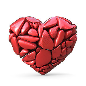 破碎的红心由红色的岩石制成  3个离婚悲伤渲染治疗辅导损失插图裂缝情人婚姻图片