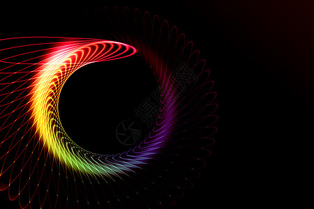 带圆线的彩色圆形抽象背景曲线海报卷曲旋转圆圈创造力运动几何学戒指活力图片
