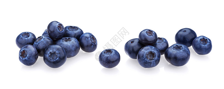 白色背景的蓝莓被隔绝 一堆新鲜蓝莓 缝合 收集图片