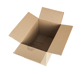 纸箱打开 在白色背景上被隔离收藏贮存礼物棕色运输货物纸盒打包机船运邮件图片