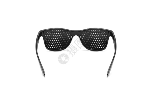 Pin洞太阳镜 抗短眼镜以矫正视力训练塑料眼睛镜片医疗眼镜预防玻璃潮人黑色图片