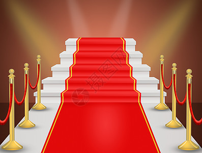 红色地毯插图颁奖快乐电影演员娱乐塑像报酬背景图片