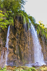 普利维采湖湖国家公园瀑布旅游全景公园旅行假期风景观光蓝色遗产国家图片