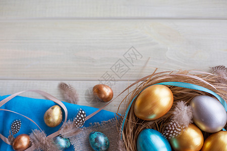复活节快乐边框框架传统边界金子乡村食物兔子木头卡片假期织物图片
