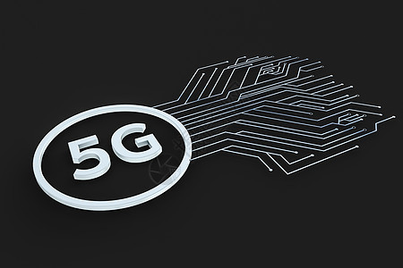 3d rendering5g 字体和电路背景互联网研究系统定位科学商业渲染电脑速度数据图片