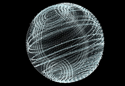 抽象领域  3D插画点球全球多边形概念球体阵列网络圆圈互联网网格图片