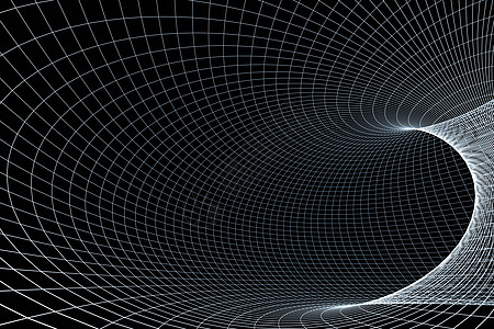 具有深色背景的 3d 渲染曲线活力网络技术蓝色一体化插图电脑数据科学框架图片