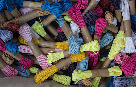 包着彩色绳索出售纤维亚麻套索细绳图片