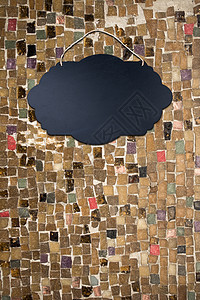 石背景上的黑色空标志板广告牌海报木头石头菜单咖啡店笔记办公室备忘录软木图片