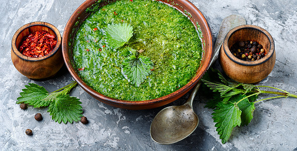 绳网汤食物乡村蔬菜植物烹饪草药奶油素食草本植物叶子图片