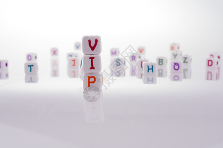 字母表格块和 VIP 词意义公司幼儿园写作教育积木学习玩具立方体图片
