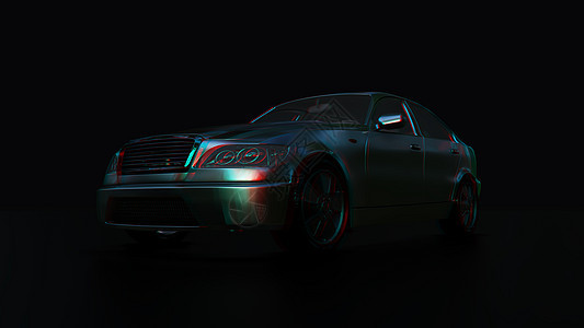 在黑暗的背景的现代轿车发动机跑车真实感运输车轮3d运动浮雕驾驶奢华图片