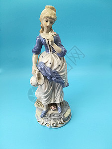 人的陶瓷数字文化制品戏服卧室金发女郎雕像裙子奢华娃娃女孩图片