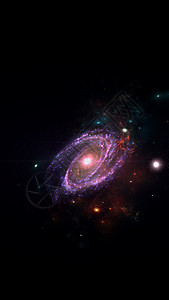 仙女座星系蓝星地球科学高清图片