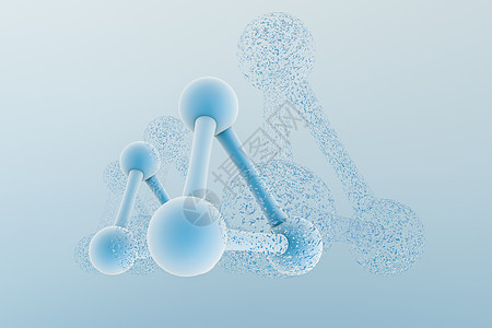 具有粒子效应的 3化学公式药品渲染3d基因技术化学品生物医疗科学遗传图片