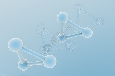 元素分子具有粒子效应的 3化学公式科学基因青色插图原子蓝色生物3d渲染医疗背景