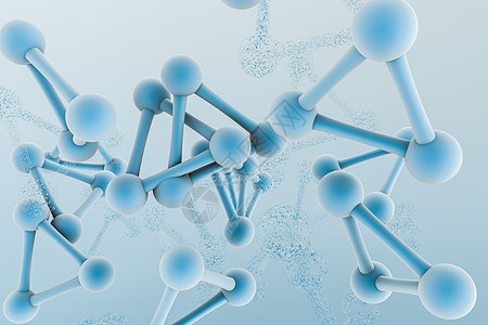 具有粒子效应的 3化学公式渲染3d插图医疗遗传原子基因生物白色化学品图片