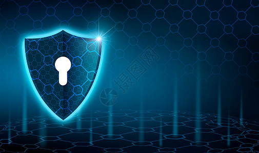 矢量蓝色盾牌业务概念的数据保护蓝色盾牌蓝色背景技术代码犯罪防火墙钥匙商业网络密码攻击电脑图片