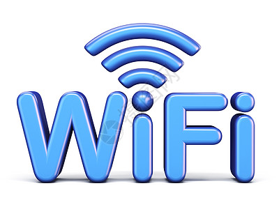 蓝色 WiFi 符号 3图片