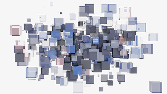 与多维数据集的抽象背景阴影电脑反射盒子白色商业科学正方形公司3d图片
